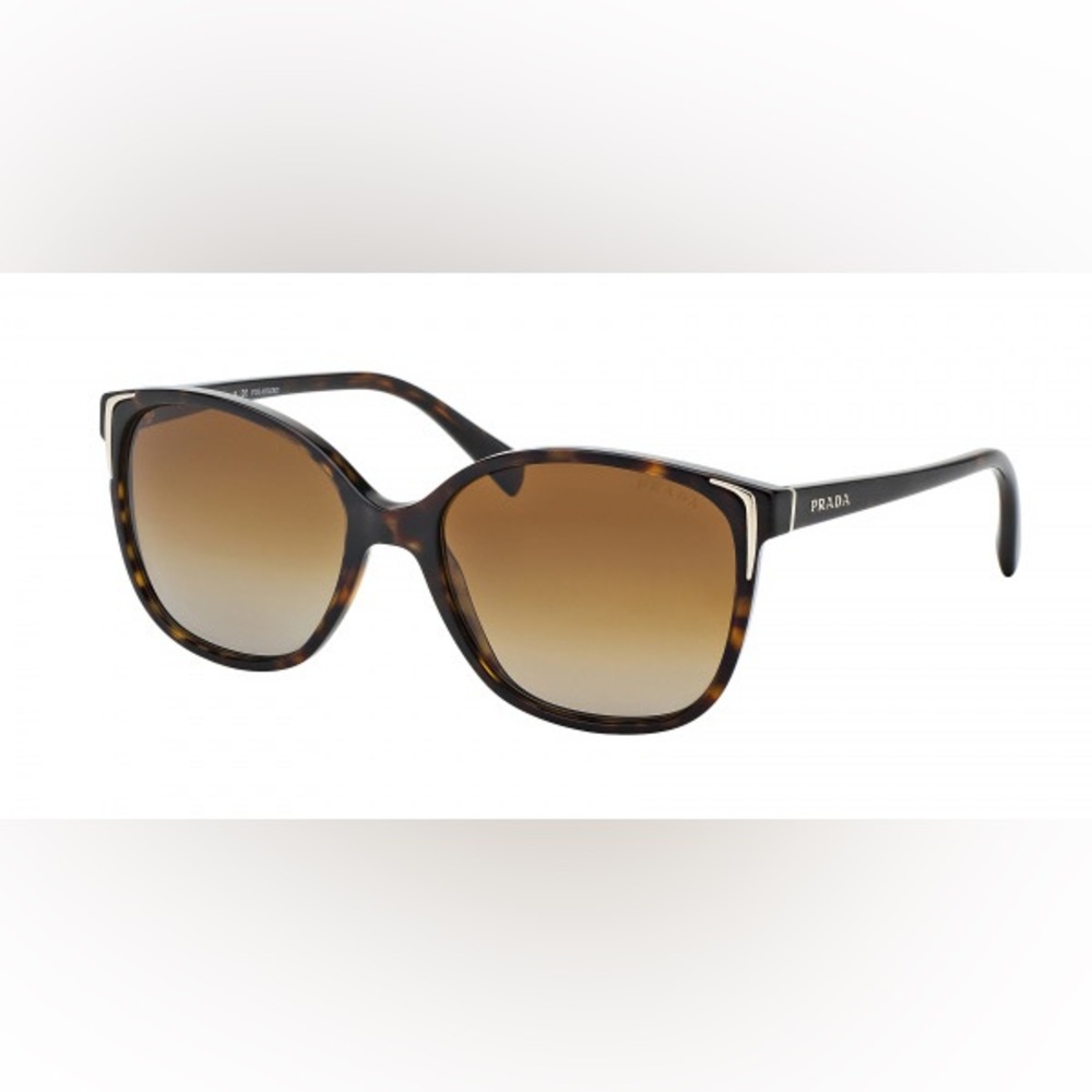 Authentic PRADA 010s Polarized Brown Tortoise PR 01OS CONCEPTUAL Sunglasses